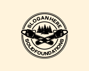 Wood - Chainsaw Forestry Woodwork logo design