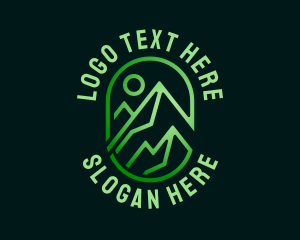 Travel Agency - Green Mountain Alpine logo design