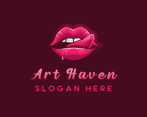 Sexy Woman Lips logo design