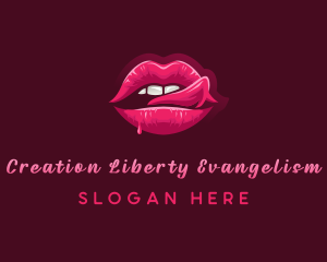 Sexy Woman Lips logo design