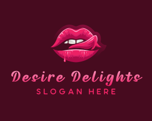 Sexy Woman Lips logo design