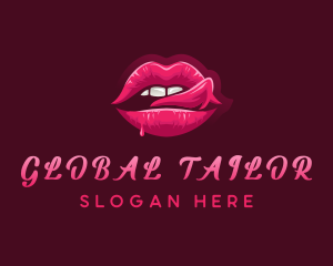 Sexy Woman Lips logo design