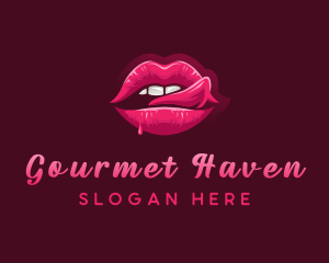 Sexy Woman Lips logo design