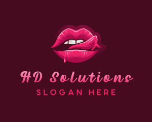 Sexy Woman Lips logo design