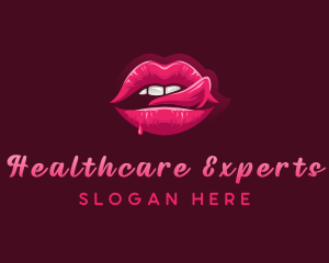 Sexy Woman Lips logo design