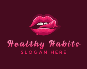 Sexy Woman Lips logo design