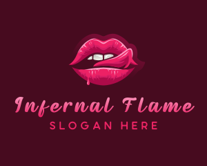 Sexy Woman Lips logo design