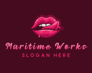 Sexy Woman Lips logo design