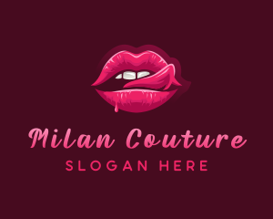 Sexy Woman Lips logo design