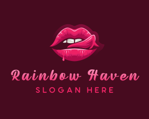 Sexy Woman Lips logo design