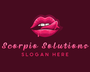 Sexy Woman Lips logo design