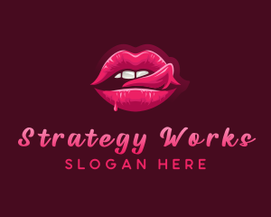 Sexy Woman Lips logo design