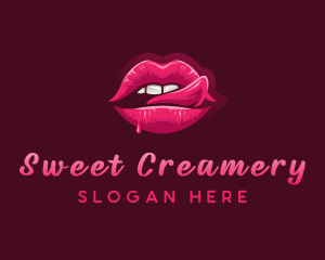 Sexy Woman Lips logo design