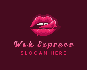 Sexy Woman Lips logo design