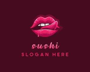 Sexy Woman Lips logo design