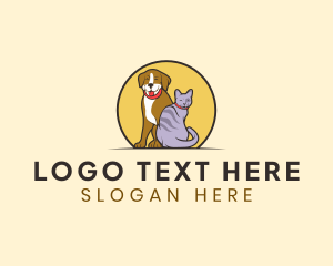 Dog - Happy Pet Animal logo design