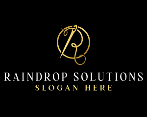 Luxury Sewing Needle  logo design