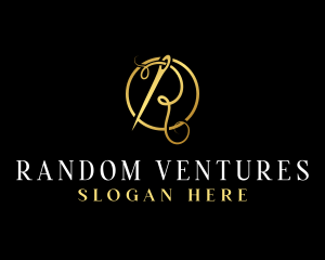 Luxury Sewing Needle  logo design