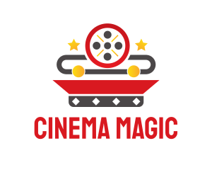 Movie - Movie Reel App logo design