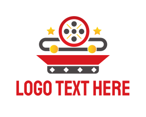 Projector - Movie Reel App logo design