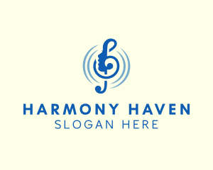 Symphony - Female Clef Music logo design