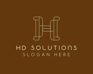 Minimalist Architecture Letter H logo design