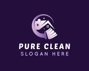 Clean Housekeeping Maintenance logo design