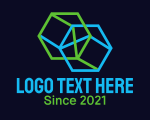 Hexagon - Geometric Hexagon Cylinder logo design