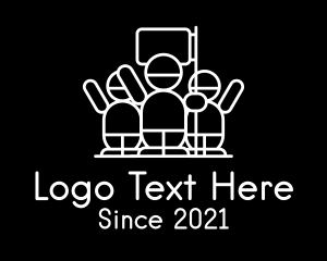 Social Justice - Protest Rally People logo design