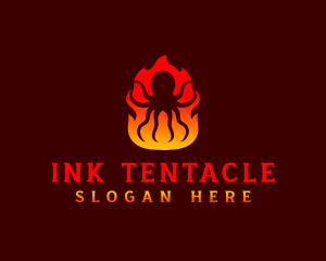 Octopus - Octopus Flame BBQ logo design