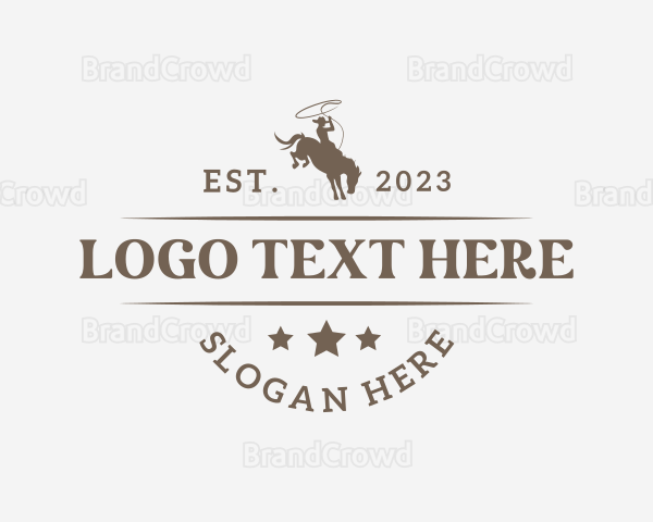 Western Cowboy Rodeo Logo