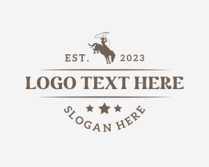 Horse Race - Western Cowboy Rodeo logo design