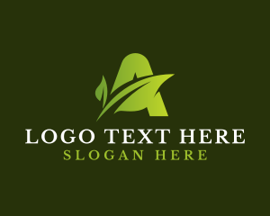 Letter A - Natural Leaf Organic logo design