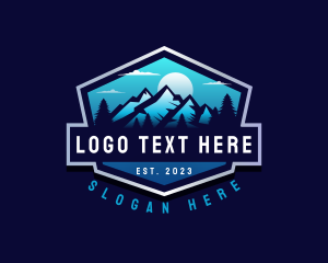 Campsite - Hiking Adventure Travel logo design