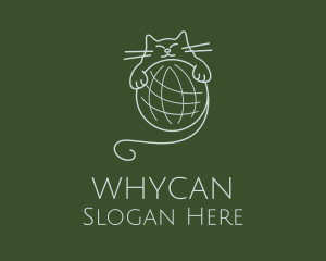 Kitten Yarn Ball Logo