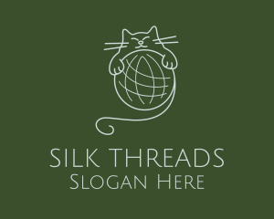 Kitten Yarn Ball logo design