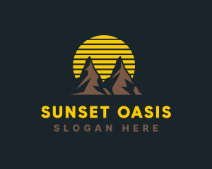 Outdoor Sunset Mountain  logo design