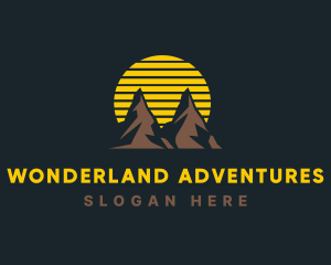 Outdoor Sunset Mountain  logo design