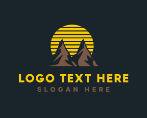 Outdoor Sunset Mountain  Logo