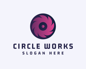 Round - Industrial Round Saw logo design