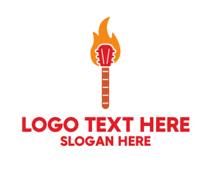 Illustration - Solo Guitar Fire logo design