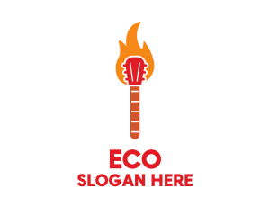Rock Band - Solo Guitar Fire logo design