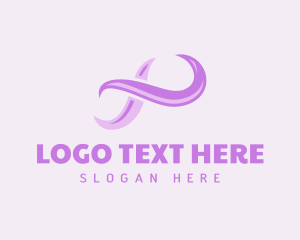 Purple Abstract Loop logo design