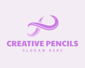 Purple Abstract Loop logo design