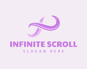 Purple Abstract Loop logo design