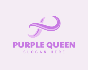 Purple Abstract Loop logo design