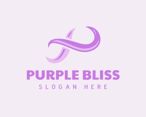 Purple Abstract Loop logo design