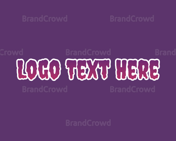 Purple Horror Font Logo