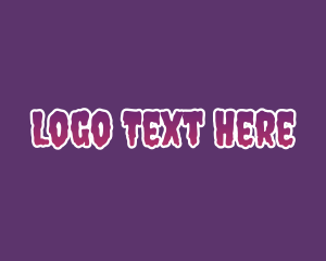 Purple - Purple Horror Font logo design