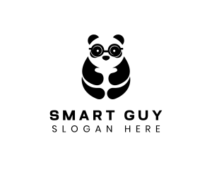 Panda Smart Eyeglasses logo design